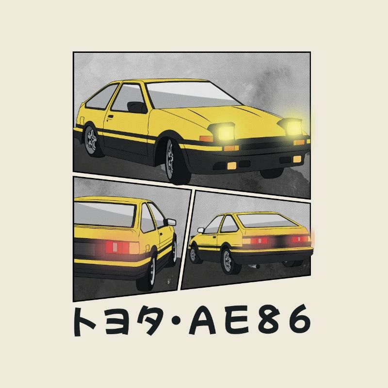 SUNBURST CAR COMIC / POP UP HEADLIGHTS HATCHBACK