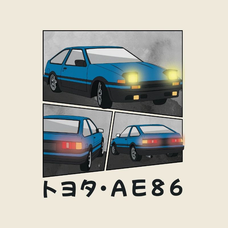 DEEP OCEAN CAR COMIC / POP UP HEADLIGHTS HATCHBACK