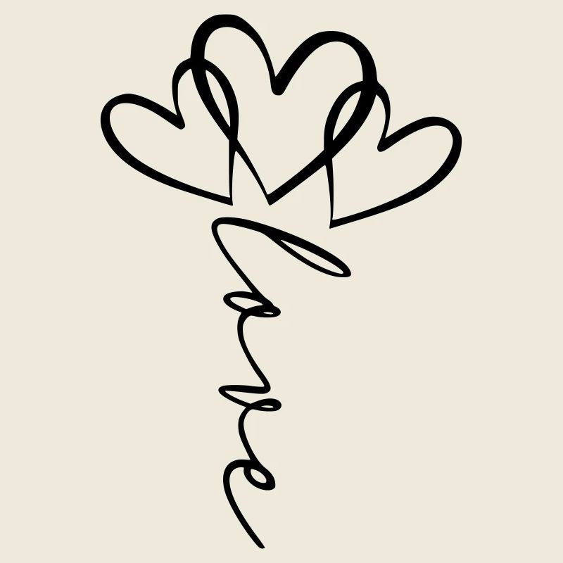 Police d’amour coeur fleur