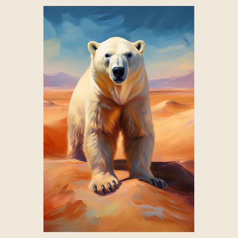 Polar bear in the desert