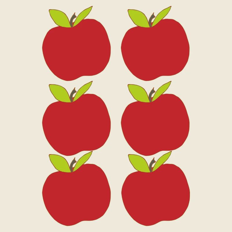 Apple Pattern Red 6-ply