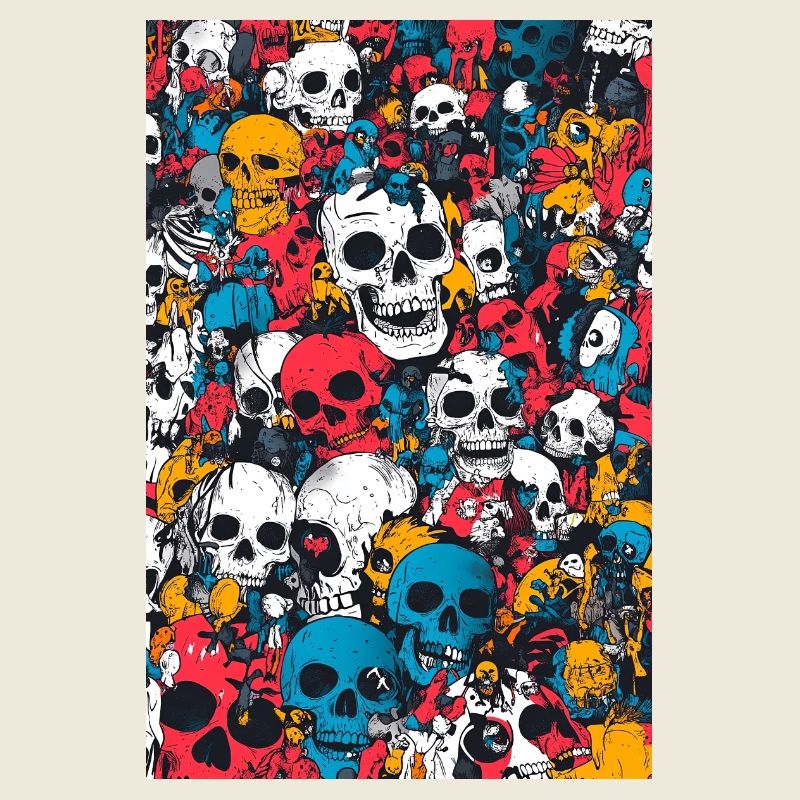 Kaléidoscope de crâne coloré