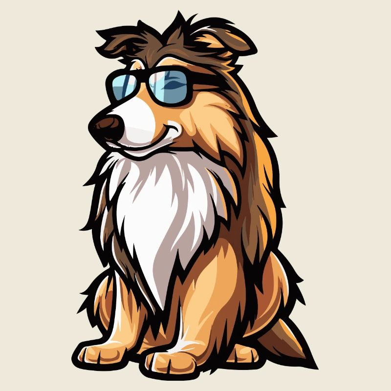 Border Collie Chiens Bande Dessinée Cool