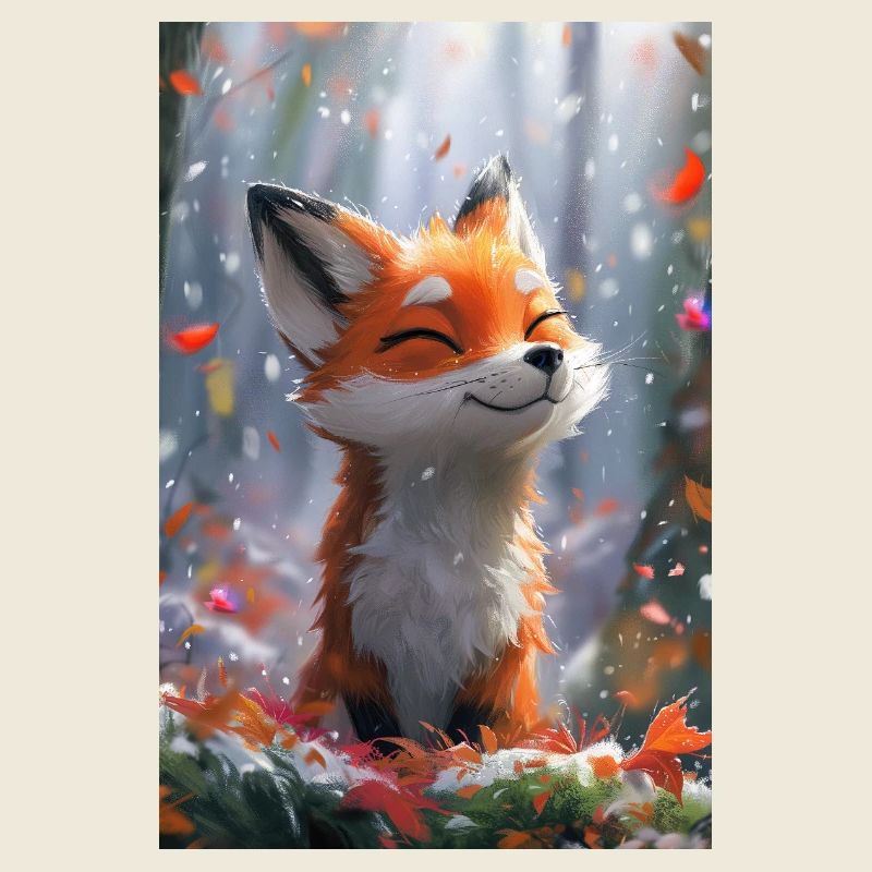 Fox Illustration Poster