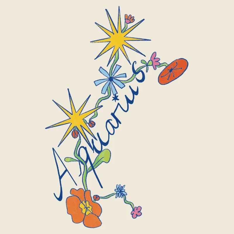 Verseau – Illustration créative du zodiaque