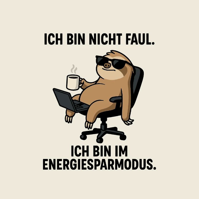 Sloth Lounge with Coffee Laptop