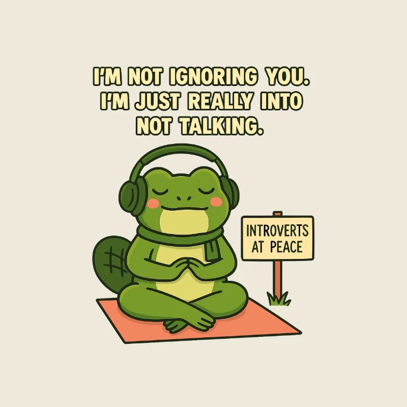 Introvert Frog in Peace
