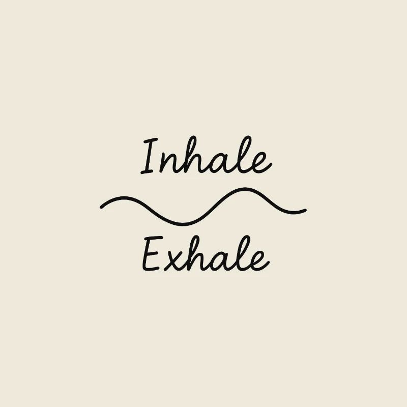 Mindfulness Inhale Exhale Illustration