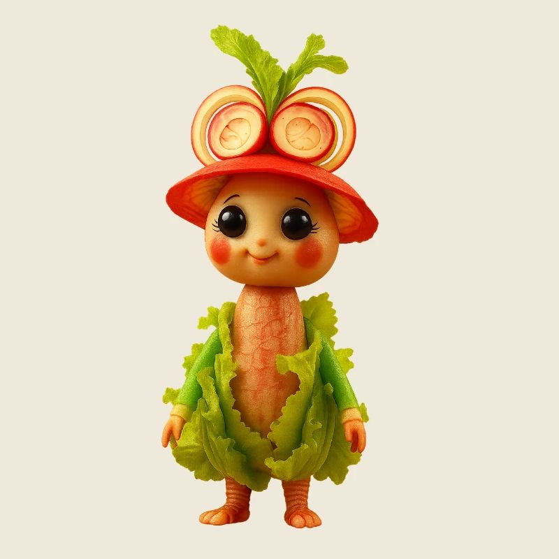 Funny vegetable figurine ideal for children