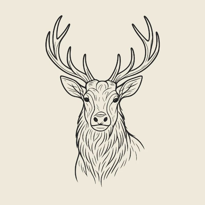 Modernes Hirsch-Design 