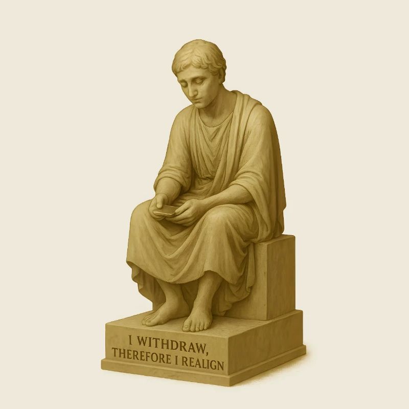 Sculpture de penseur réfléchi