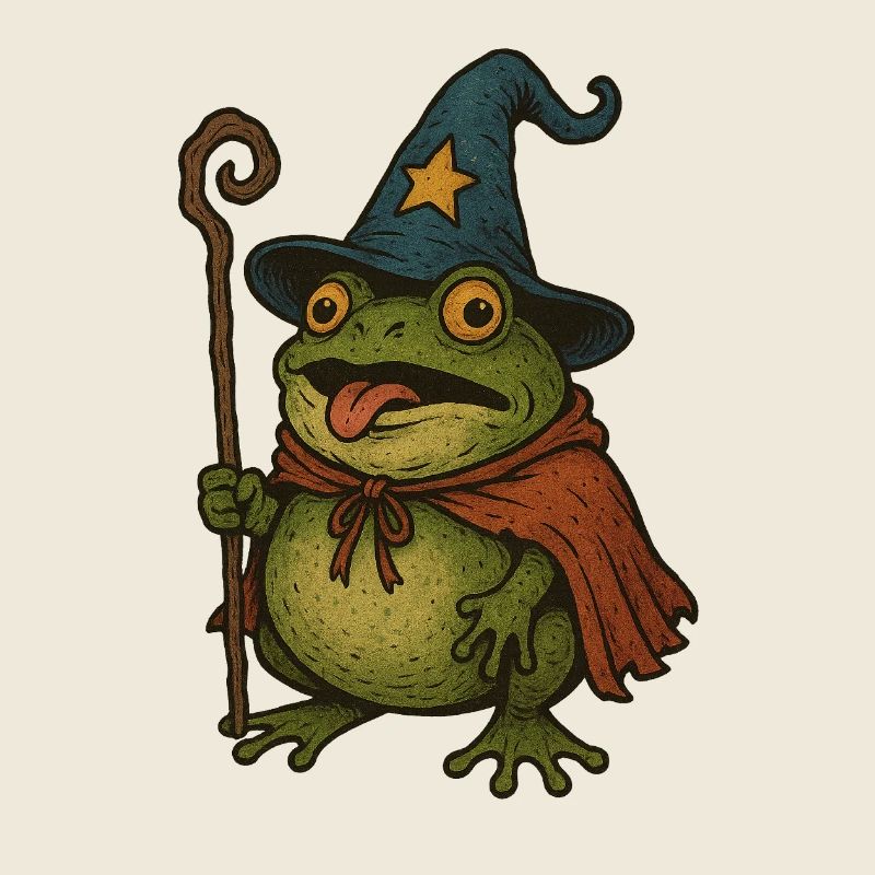 Magical Frog Weaker with Magic Hat