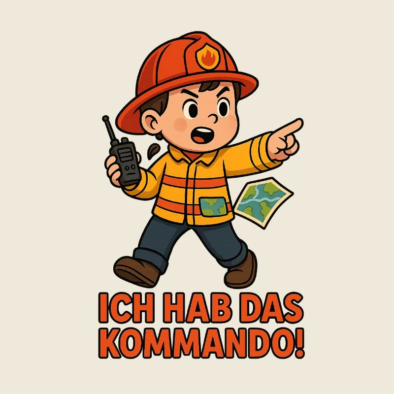 Commandement des pompiers garçon enfant