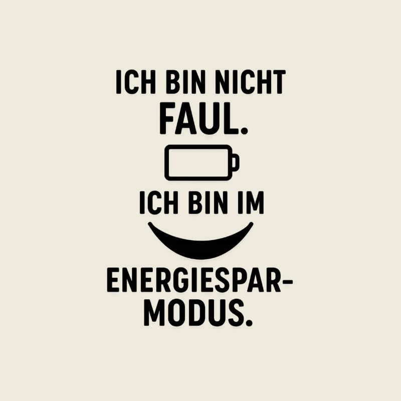 I'm Not Lazy – Energy Saving Mode Saying Design