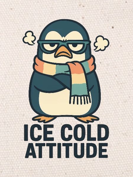Pingouin attitude glaciale