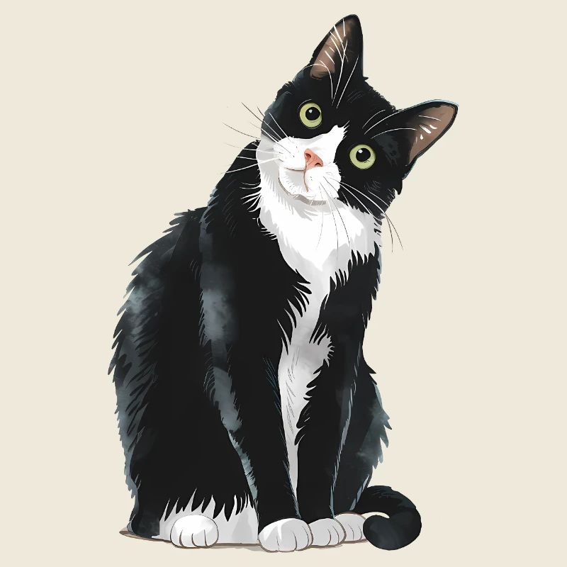 Black And White Cat