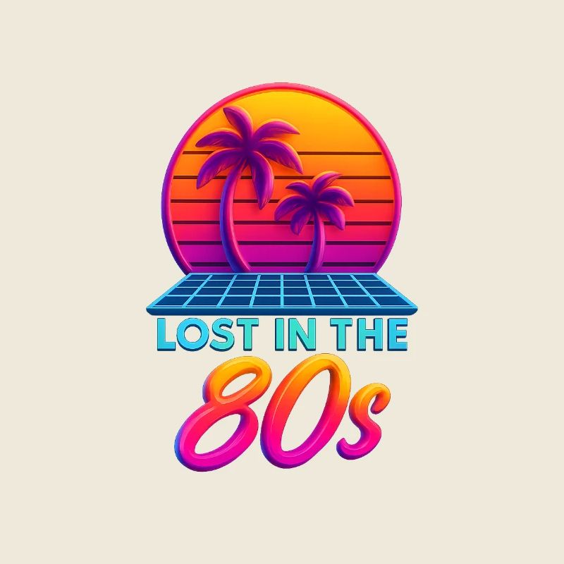 Néon Rétro Sunset des années 80