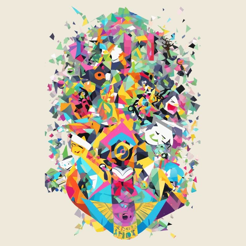 Abstract design with vibrant colors