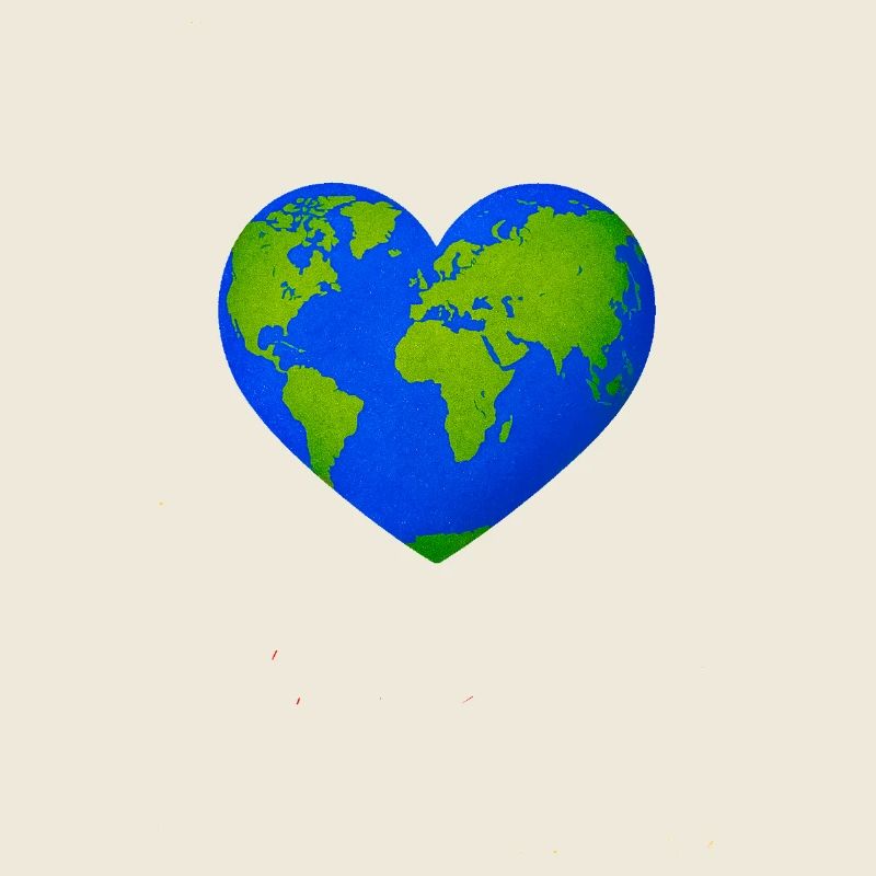 Coeur du monde en forme de coeur