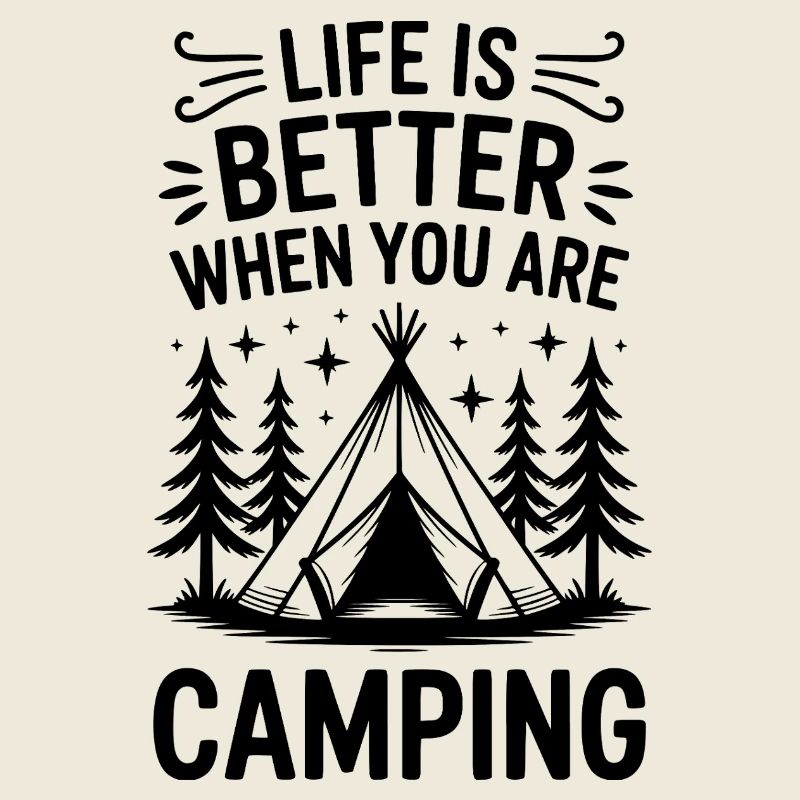 Camping Outdore Saying Camper