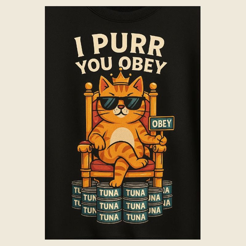 Cat King Commands with Tuna