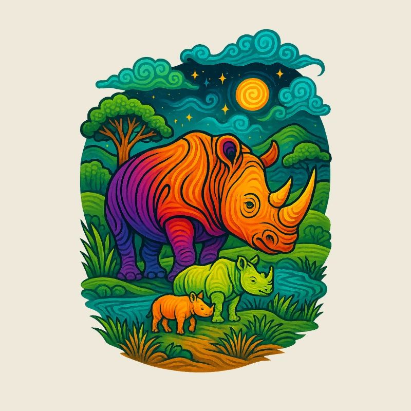 Regenbogen Rhino