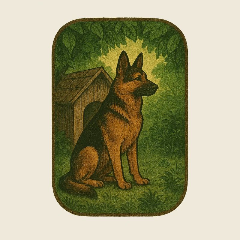 Chien de forêt rétro