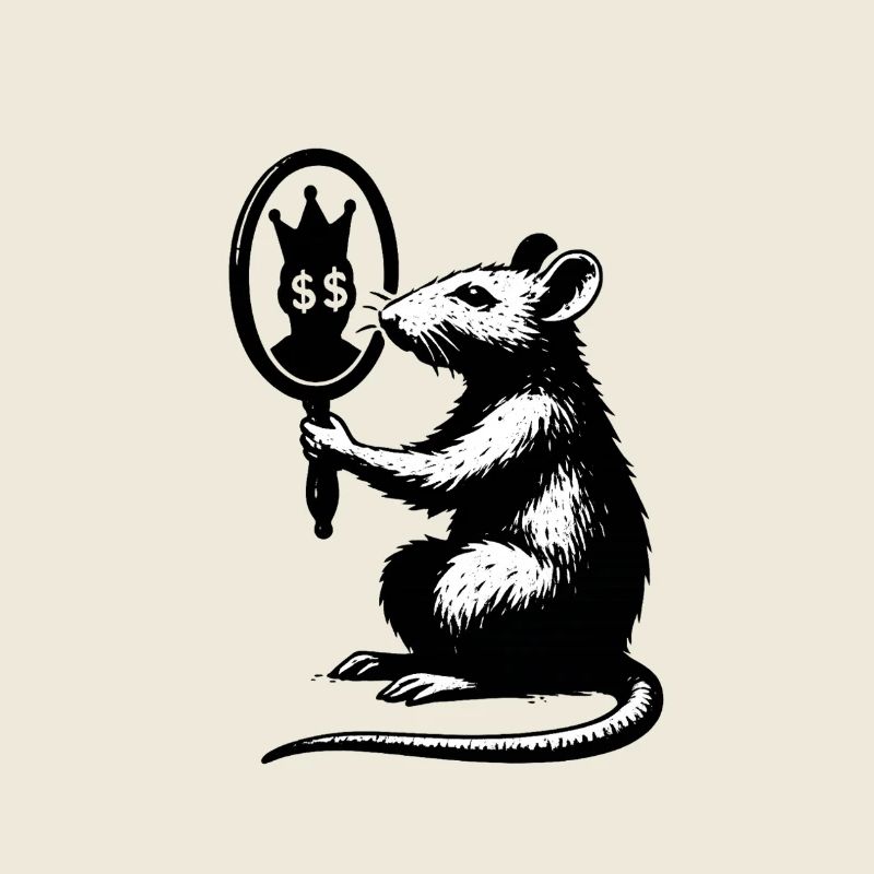 Rat devant le miroir