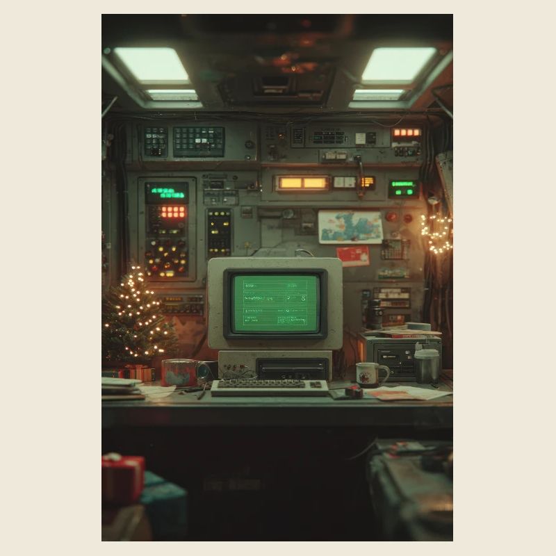 Console d’ordinateur rétro Holiday Glow