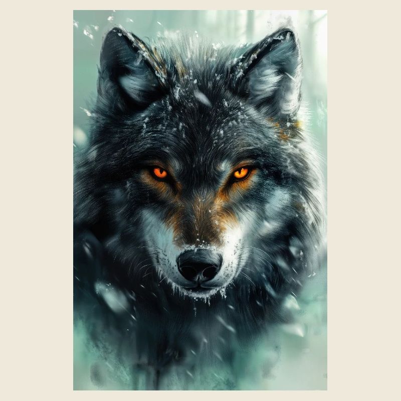 Illustration eines Wolfes