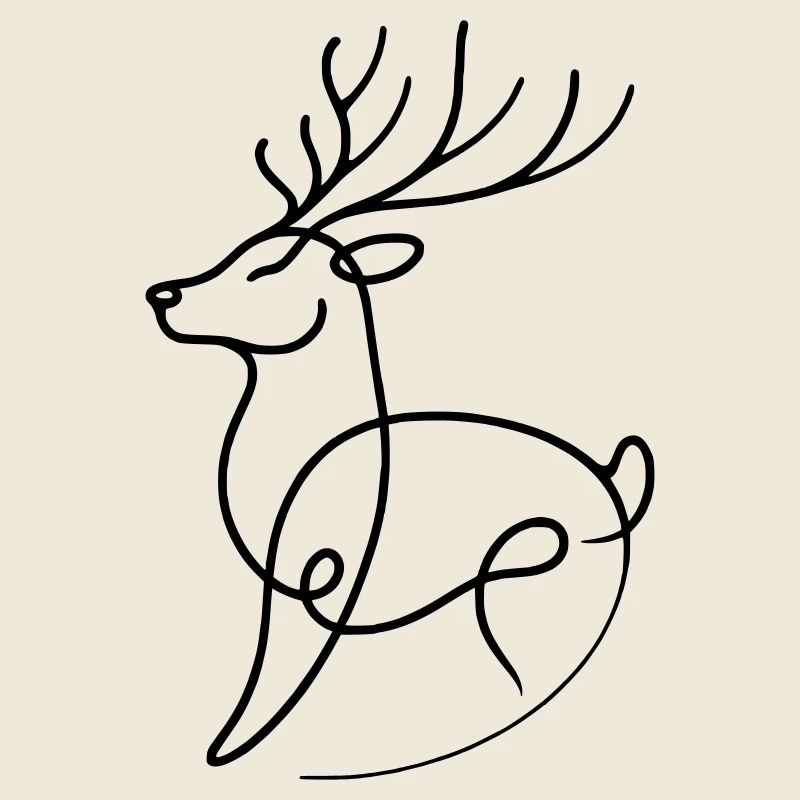 Hirsch – Modernes Linien-Design