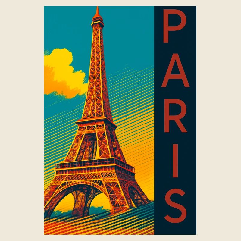 Paris PopArt Skyline Eiffel Tower