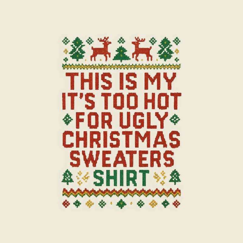 Chemise pull de Noël moche