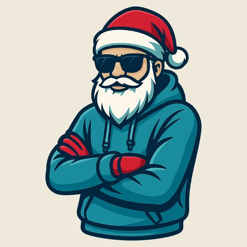 Sweat à capuche cool du Père Noël avec stores