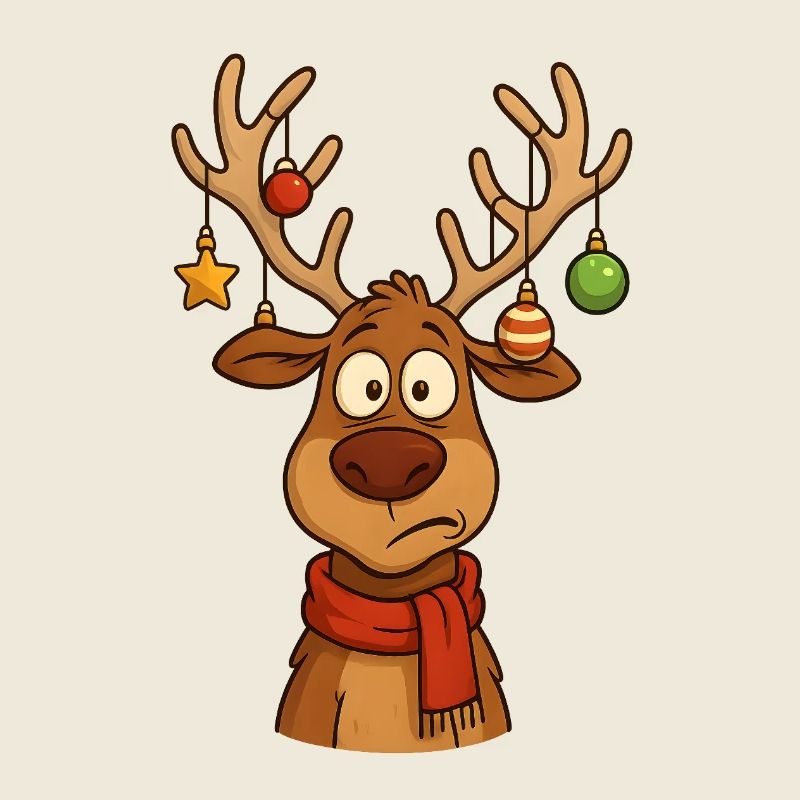 Cerf Rudolph Joyeux Noël doux