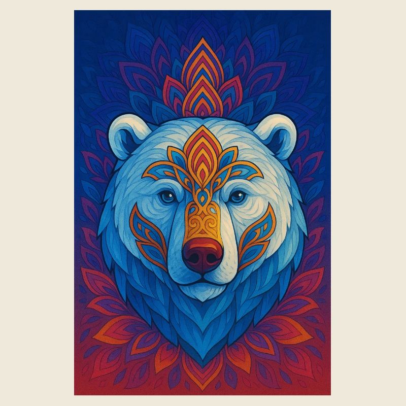 Blauer Bär Mandala