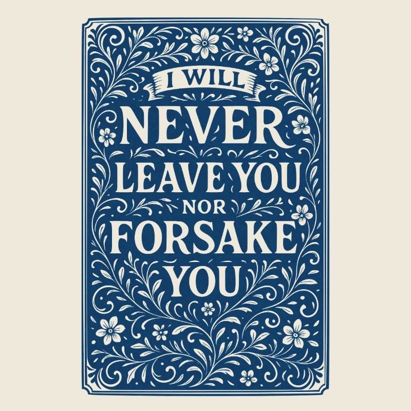 Ich werde dich niemals verlassen oder im Stich lassen