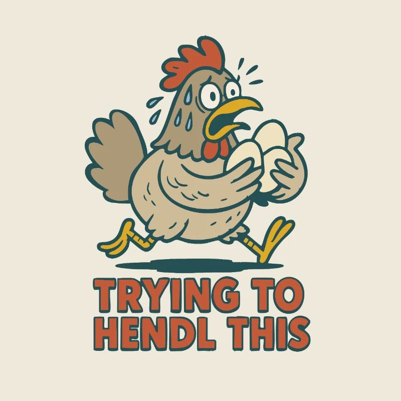 trying to hendl this funny chicken crazy saying