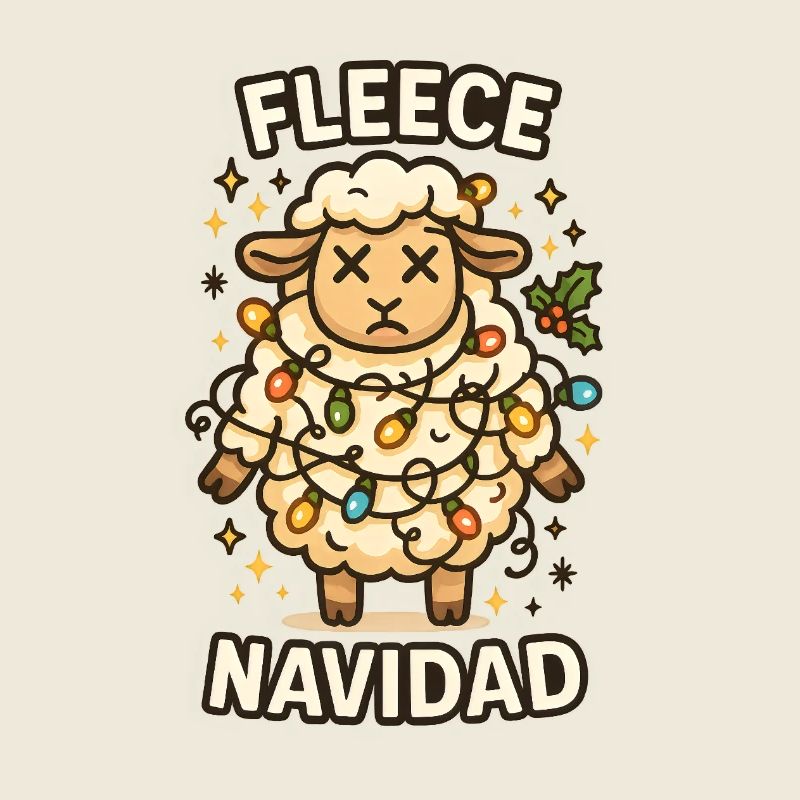 Fleece Navidad Weihnachts Schaf