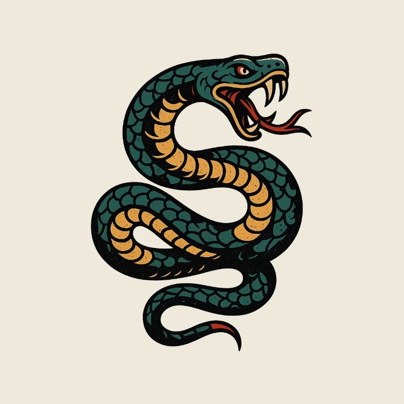 Cobra in Turquoise Gold Pattern