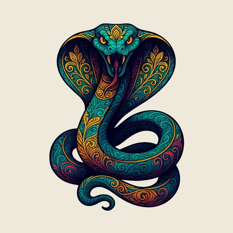 Colorful Cobra Ornament