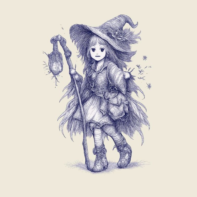 Forest Witch with Lantern