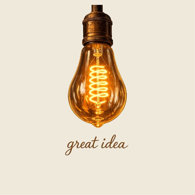 Vintage Edison light bulb great idea