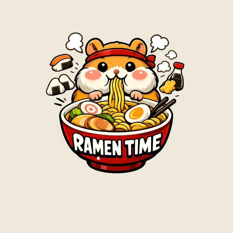 Ramen hamster kawaii