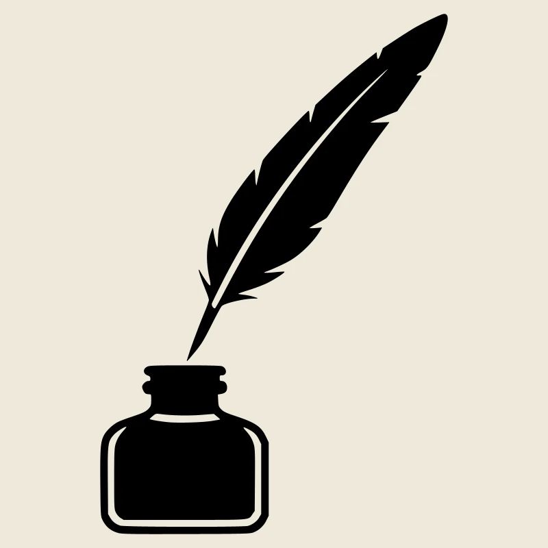Silhouette de l’encrier en plume