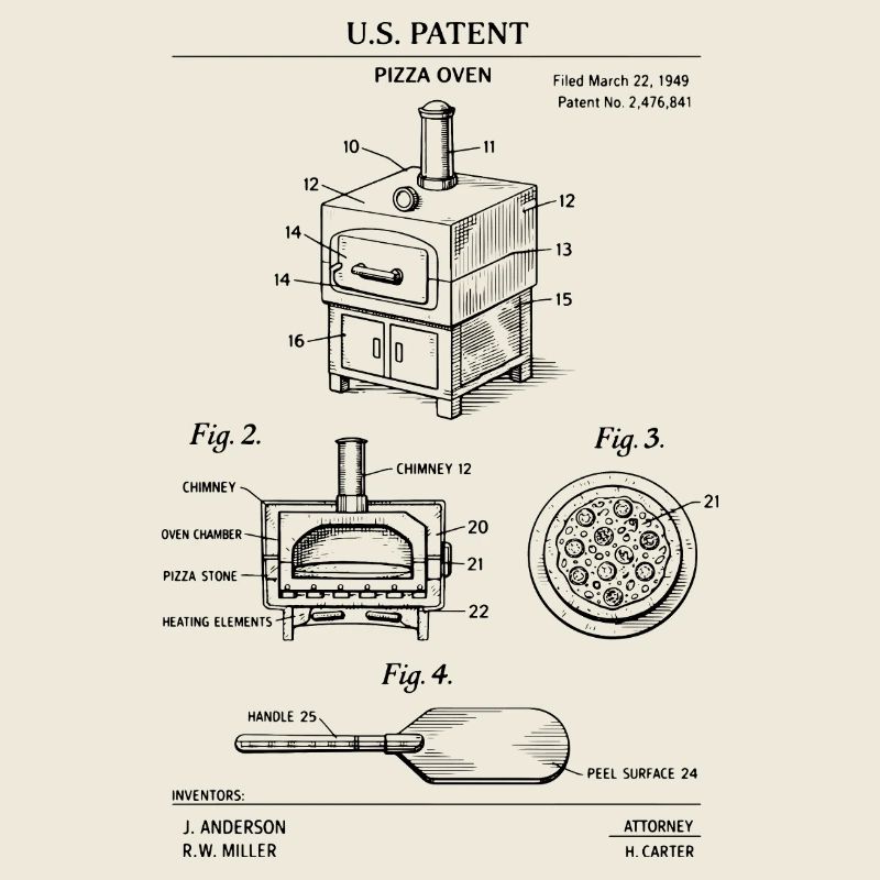 Plan de brevet pour four à pizza