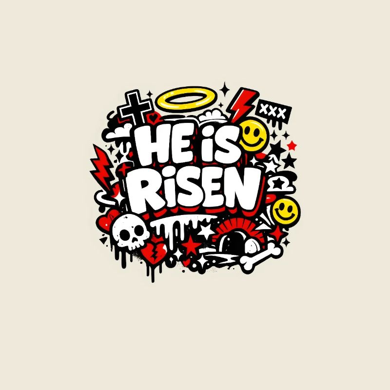 He is Risen Graffiti Ostern
