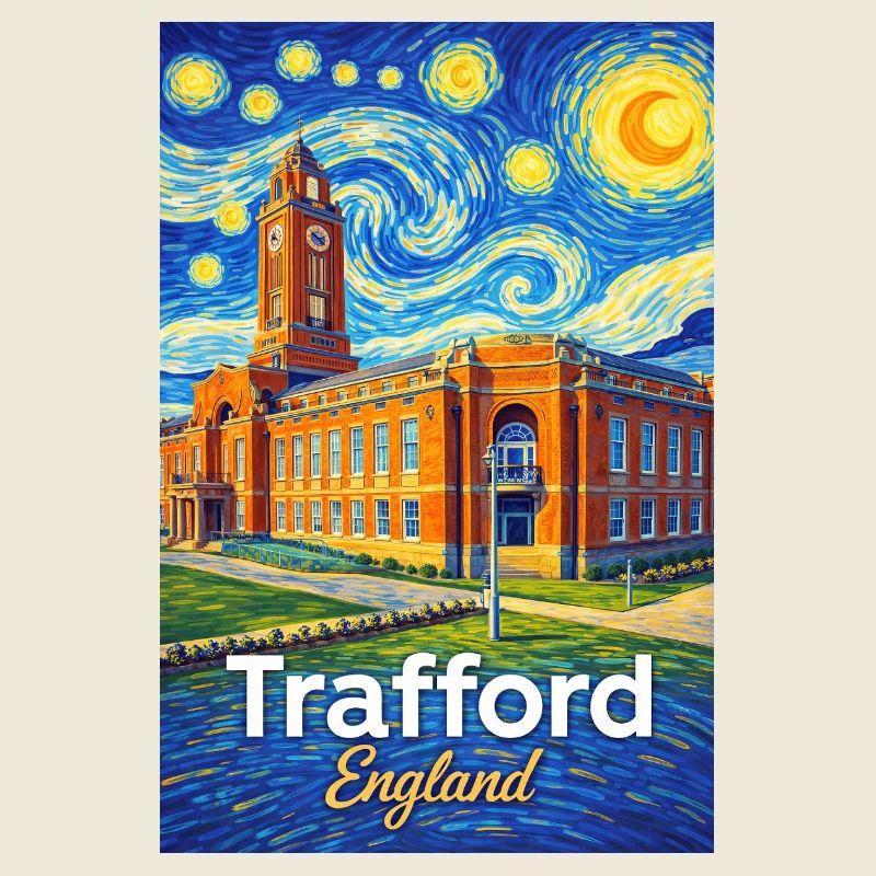 Trafford, Angleterre, dans le style de la nuit étoilée