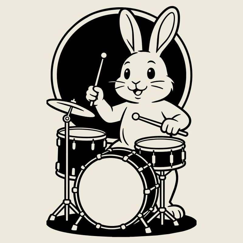 hare on drum kit