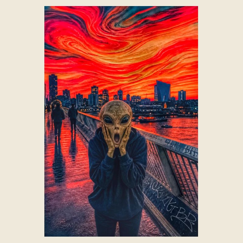 Red Sky Alien on Promenade